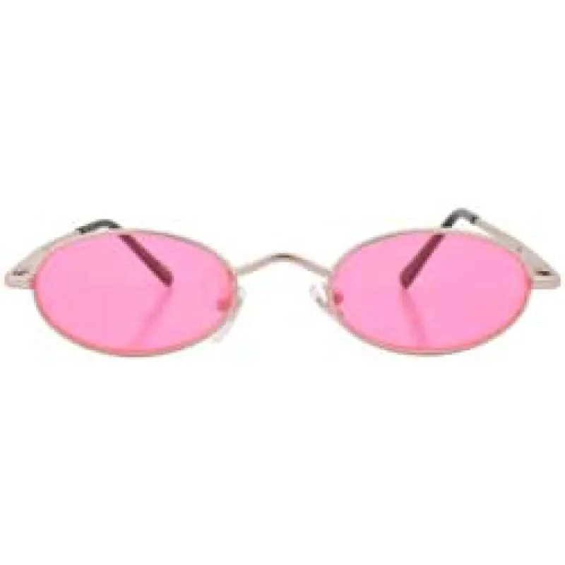 LOZENGE Pink/Silver Oval Sunglasses sold by Giant Vintage