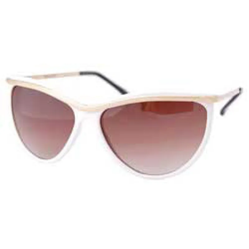 PLEASURE PARK White Cat-Eye Sunglasses sold by Giant Vintage