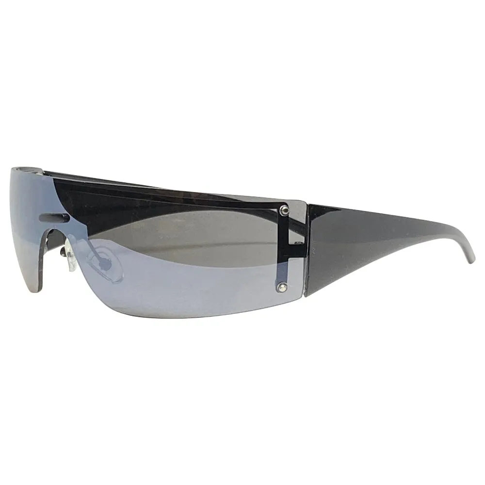 VIZION Gunmetal Shield Sunnies sold by Giant Vintage product image thumbnail 2