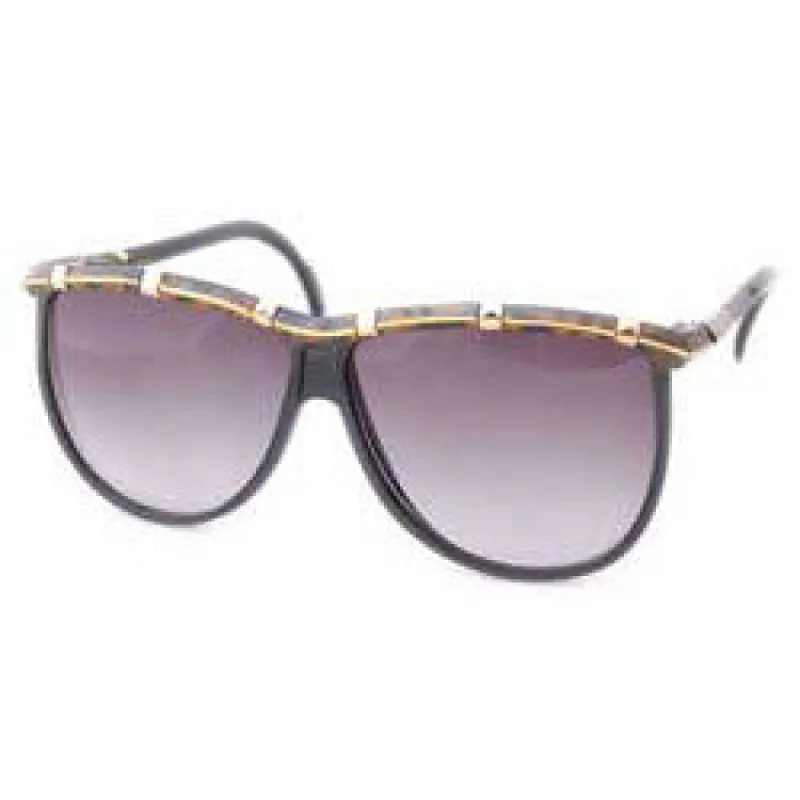 WISHES Black/Gold 80s Sunglasses sold by Giant Vintage