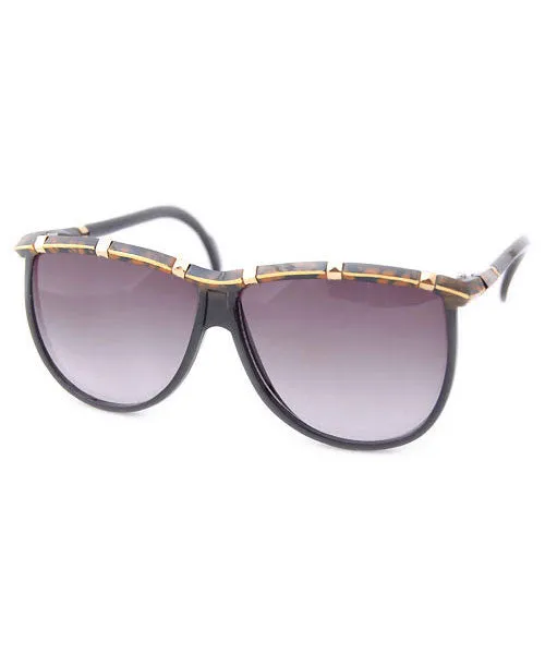 WISHES Black/Gold 80s Sunglasses sold by Giant Vintage product image thumbnail 2