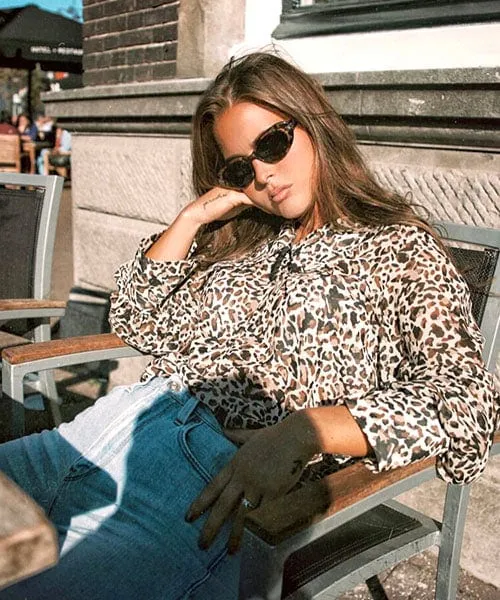 TABITHA Calico Cat-Eye Sunglasses sold by Giant Vintage product image thumbnail 4