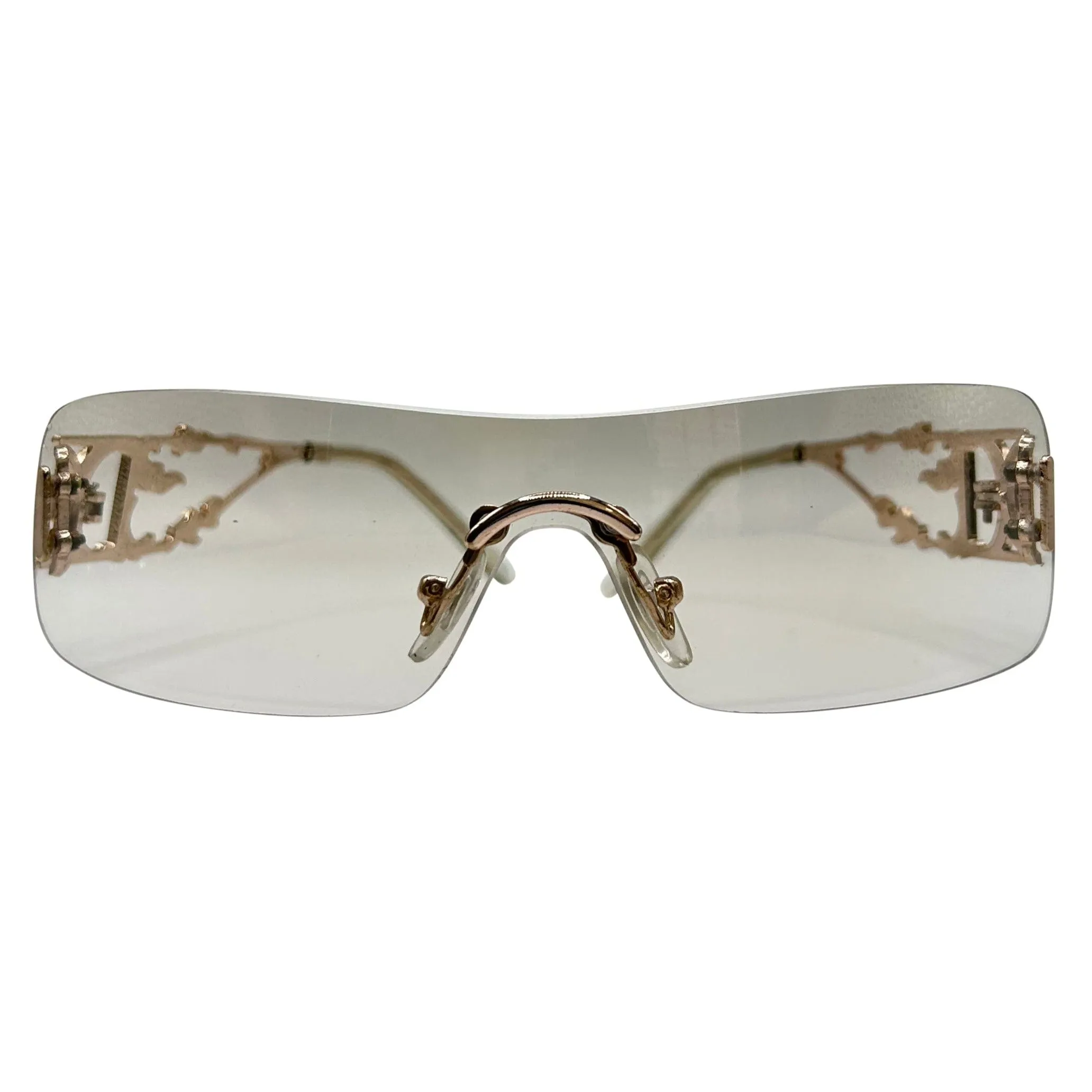 COI Gold/Flash Rimless Sunglasses sold by Giant Vintage
