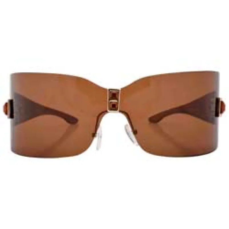 BANDOLITO Brown Rimless Sunglasses sold by Giant Vintage