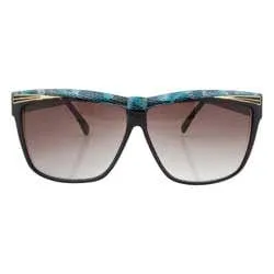 ELDORADO Black/Blue Cat-Eye Sunglasses sold by Giant Vintage