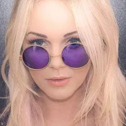 WONDERLAND Purple/Gold Round Sunglasses sold by Giant Vintage product image thumbnail 2