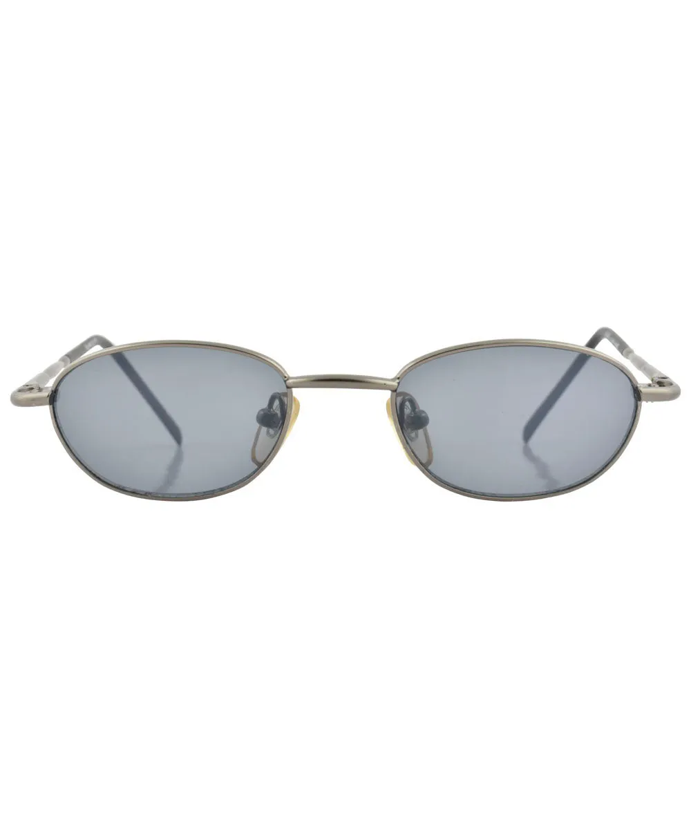 DIGNITY Gunmetal Oval Sunglasses sold by Giant Vintage product image thumbnail 3