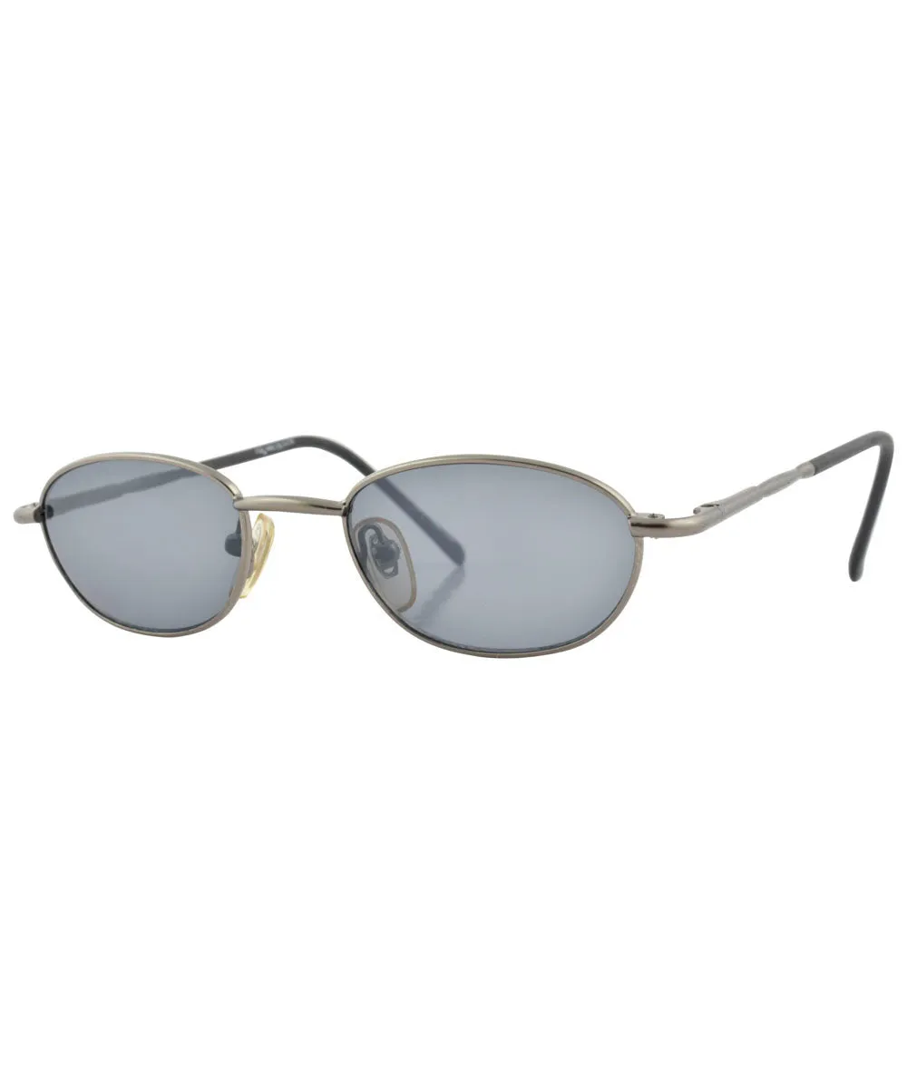 DIGNITY Gunmetal Oval Sunglasses sold by Giant Vintage product image thumbnail 2