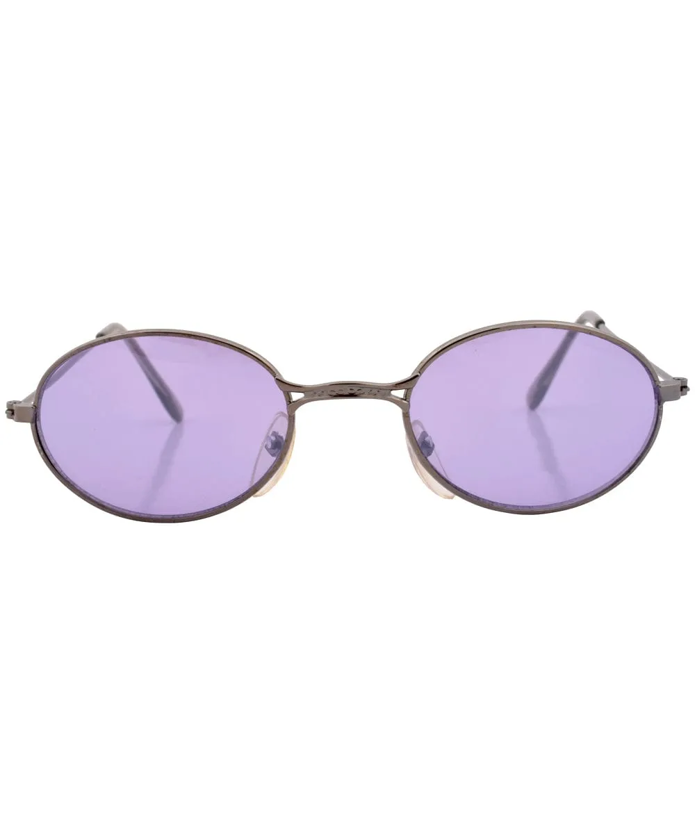 WEENIE Purple/Gun Cute Colored Oval Sunglasses sold by Giant Vintage product image thumbnail 3