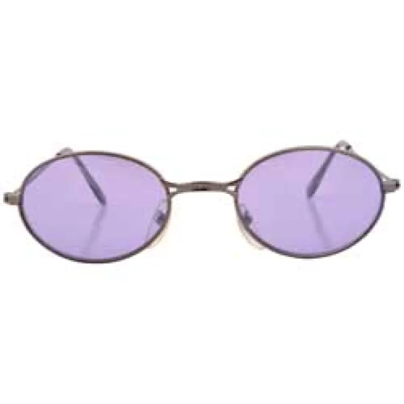 WEENIE Purple/Gun Cute Colored Oval Sunglasses sold by Giant Vintage
