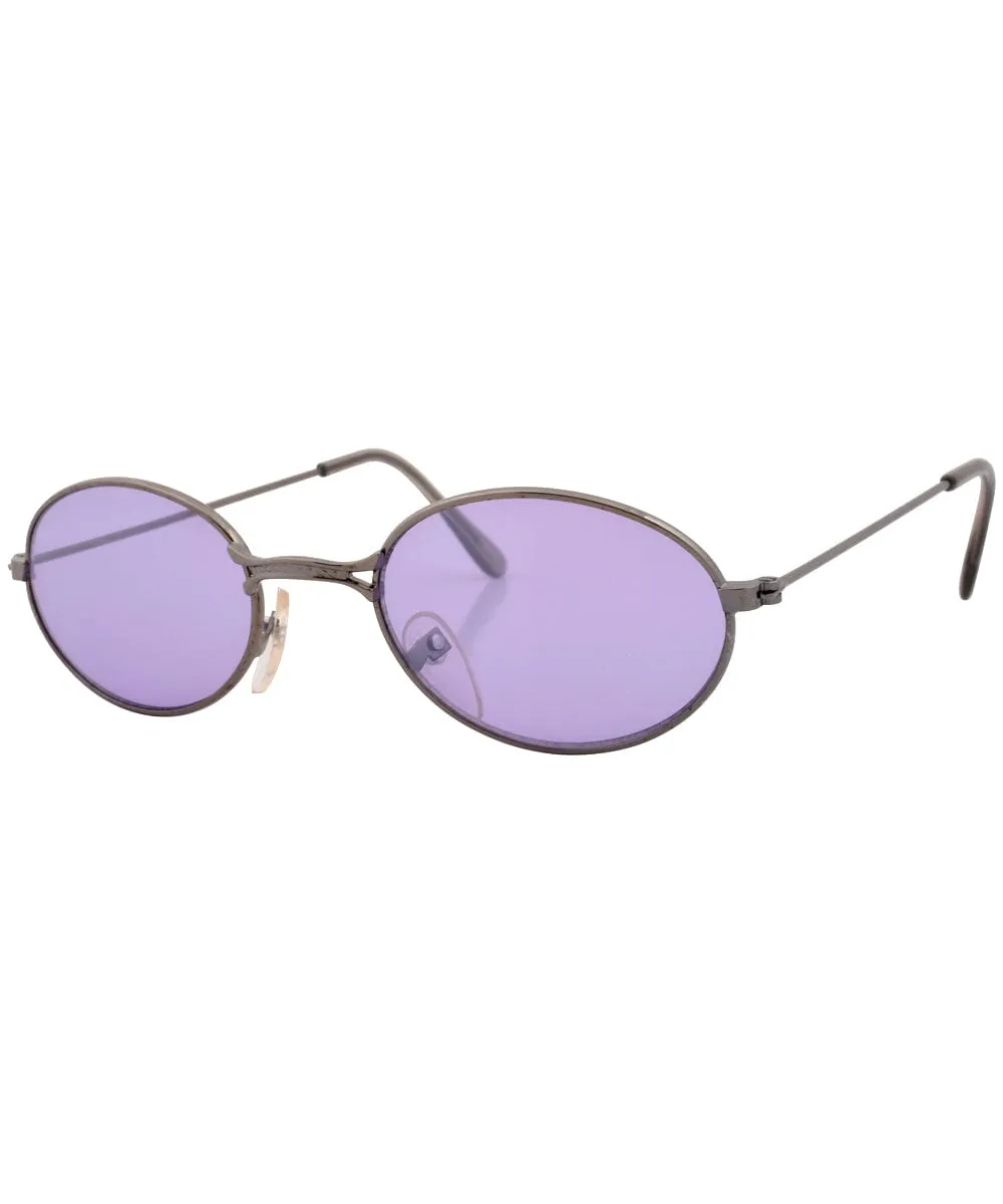 WEENIE Purple/Gun Cute Colored Oval Sunglasses sold by Giant Vintage product image thumbnail 2