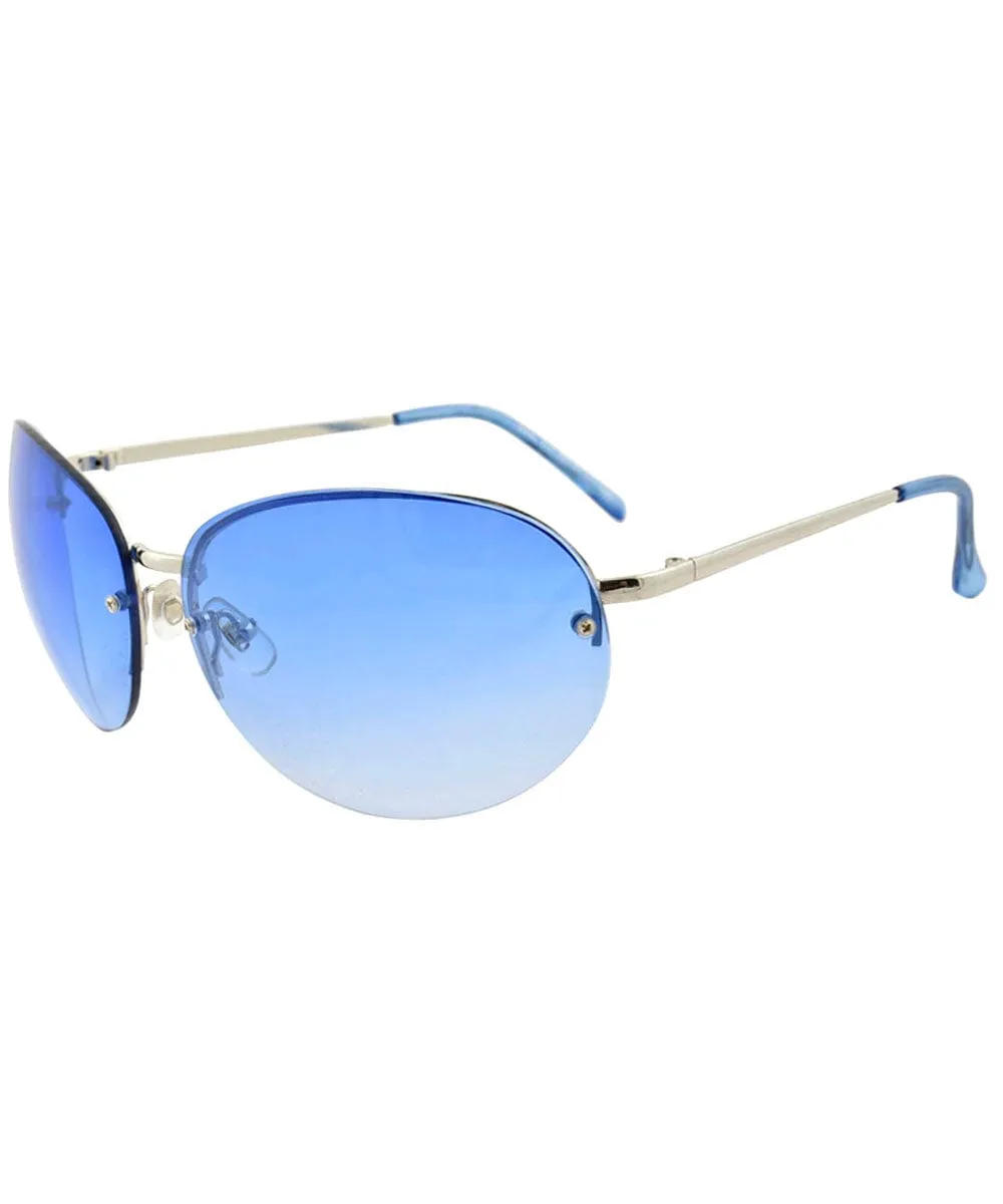 FACE Blue Rimless Sunglasses sold by Giant Vintage product image thumbnail 2