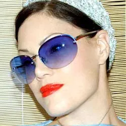 FACE Blue Rimless Sunglasses sold by Giant Vintage