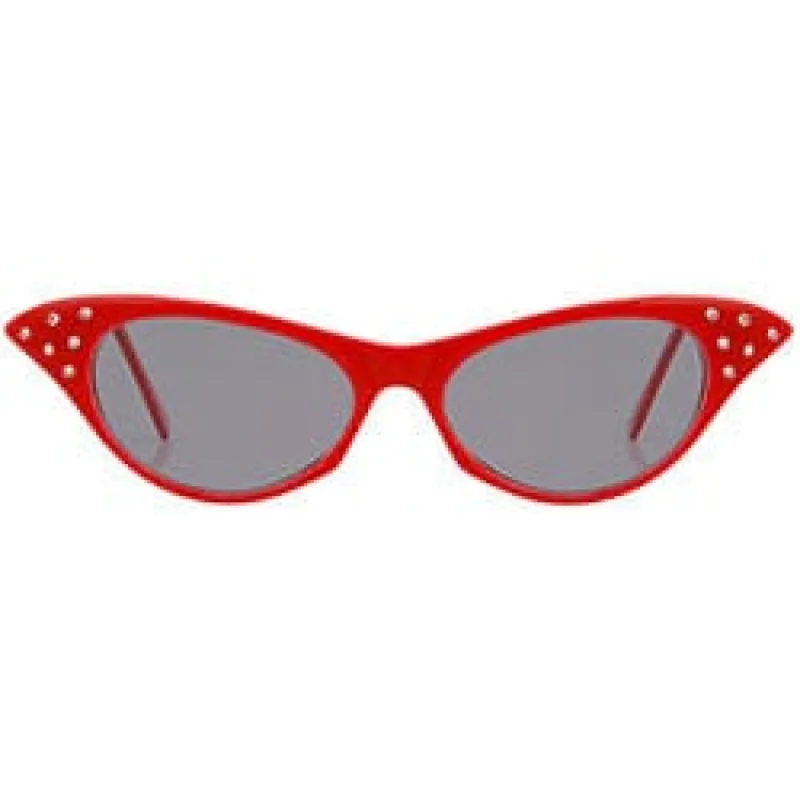 DEBEVIC'S Red/SD Cat-Eye Sunglasses sold by Giant Vintage