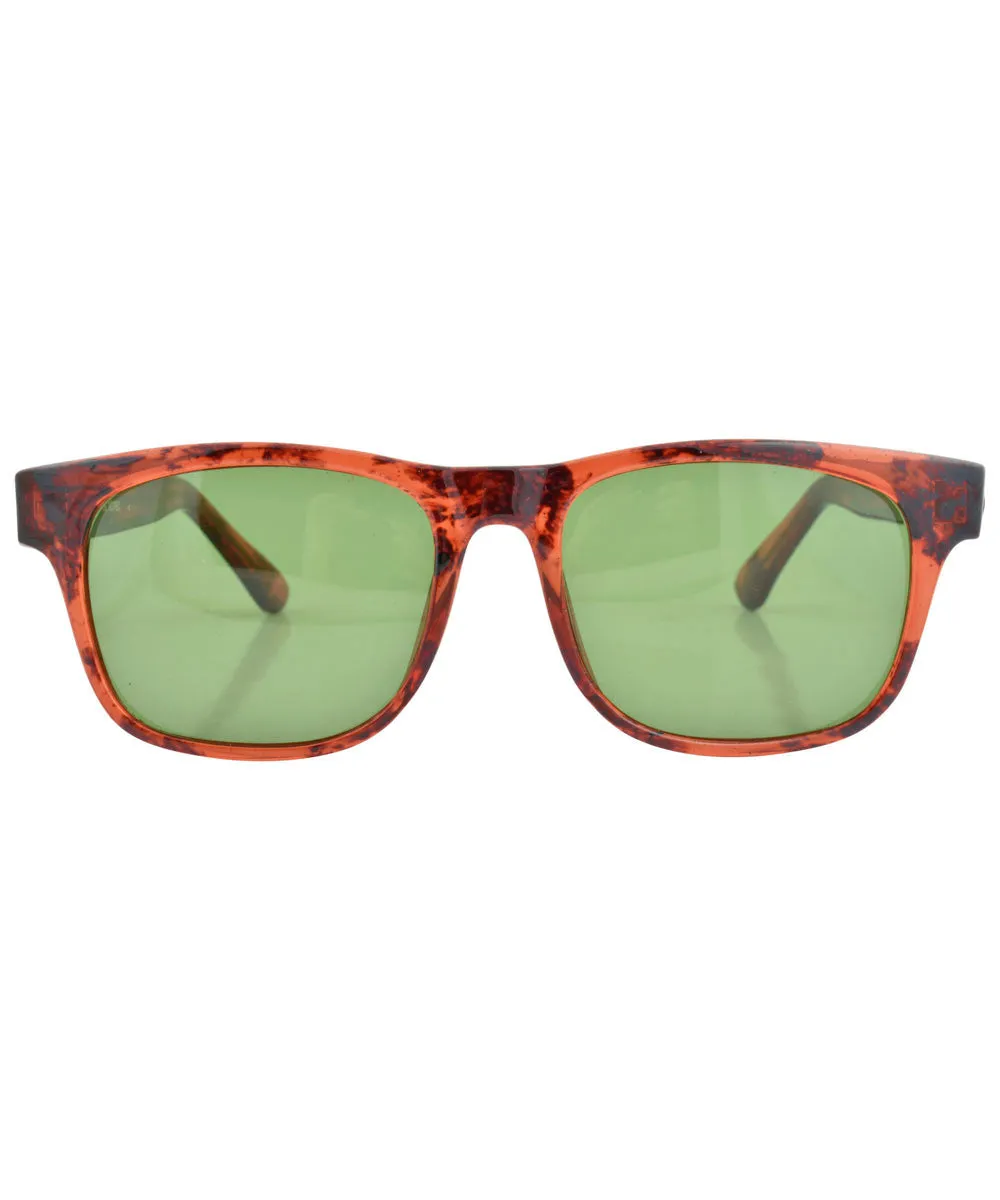 CHET Gloss Tortoise/Green Classic Sunglasses sold by Giant Vintage product image thumbnail 3