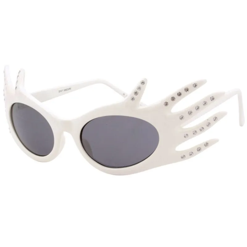 DIVINE White/SD 80s Sunglasses sold by Giant Vintage