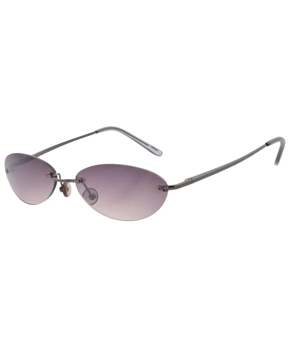 VELA Smoke Rimless Sunglasses sold by Giant Vintage product image thumbnail 2