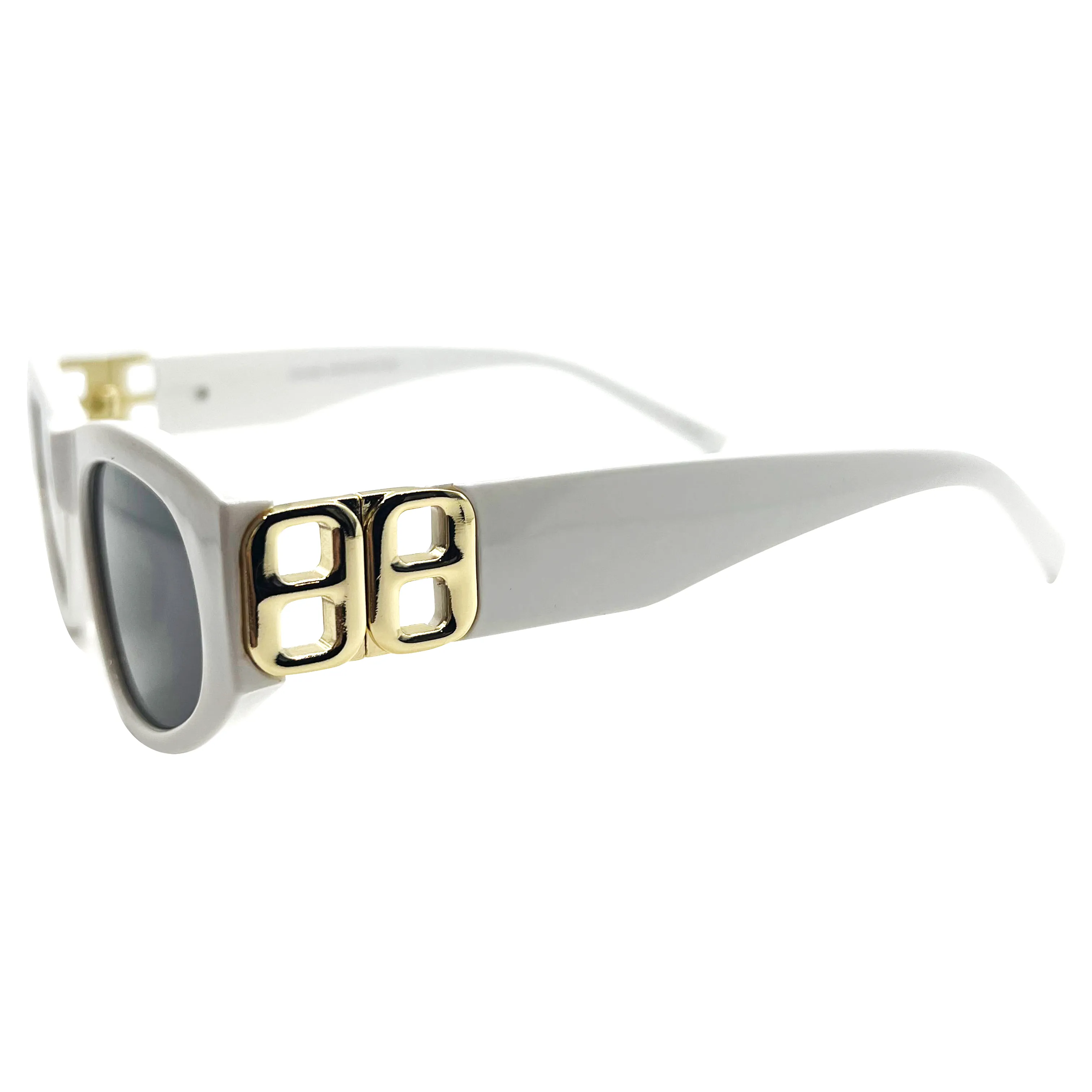 BOWLS White Cat-Eye Sunglasses sold by Giant Vintage product image thumbnail 2