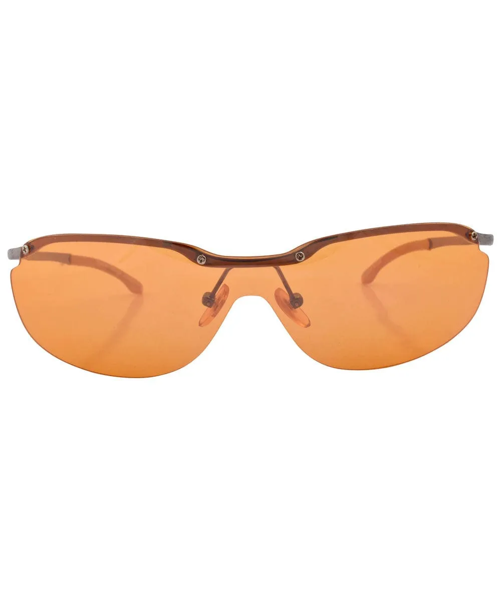 OXYGEN Orange Rimless Sunglasses sold by Giant Vintage product image thumbnail 3