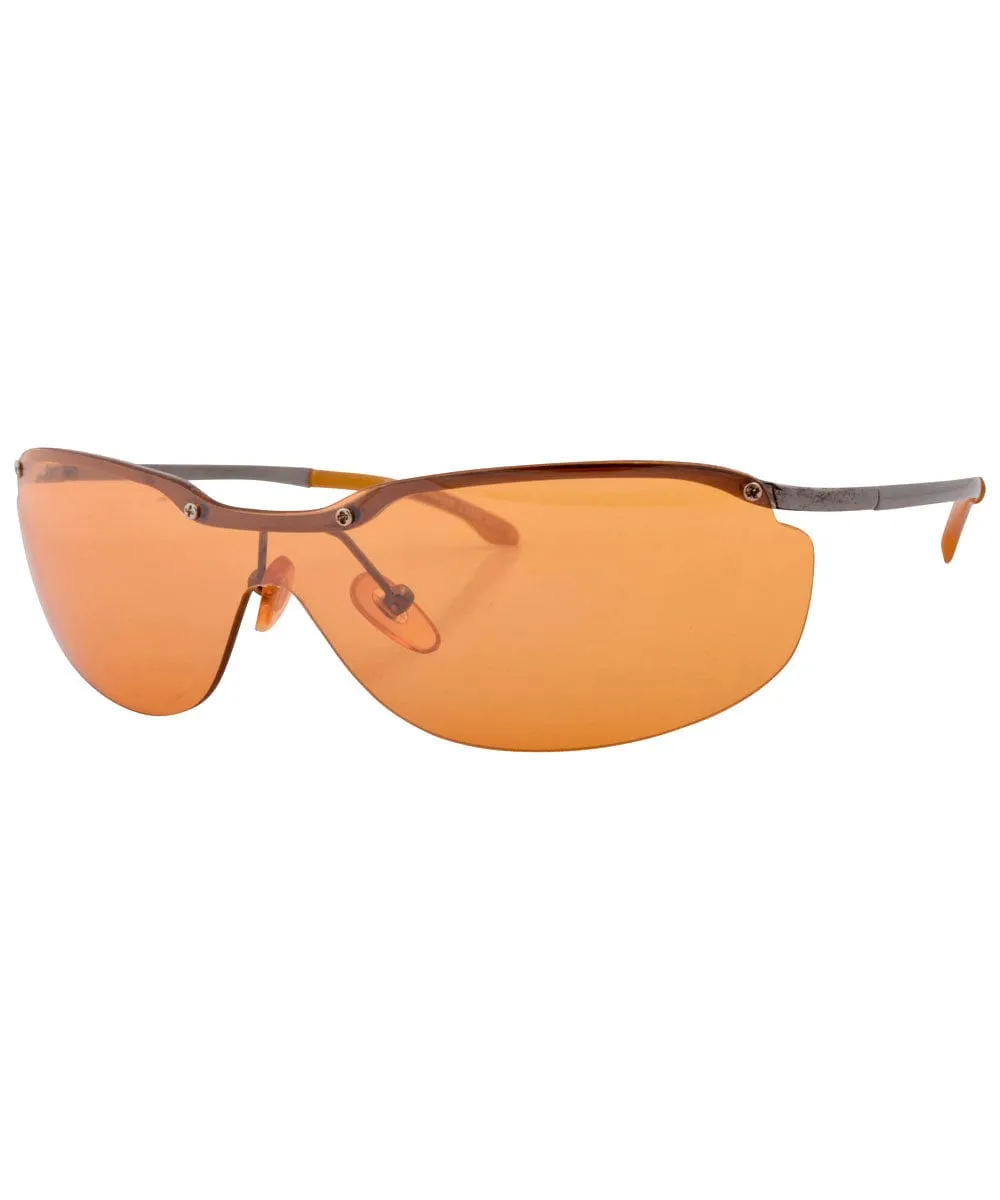 OXYGEN Orange Rimless Sunglasses sold by Giant Vintage product image thumbnail 2