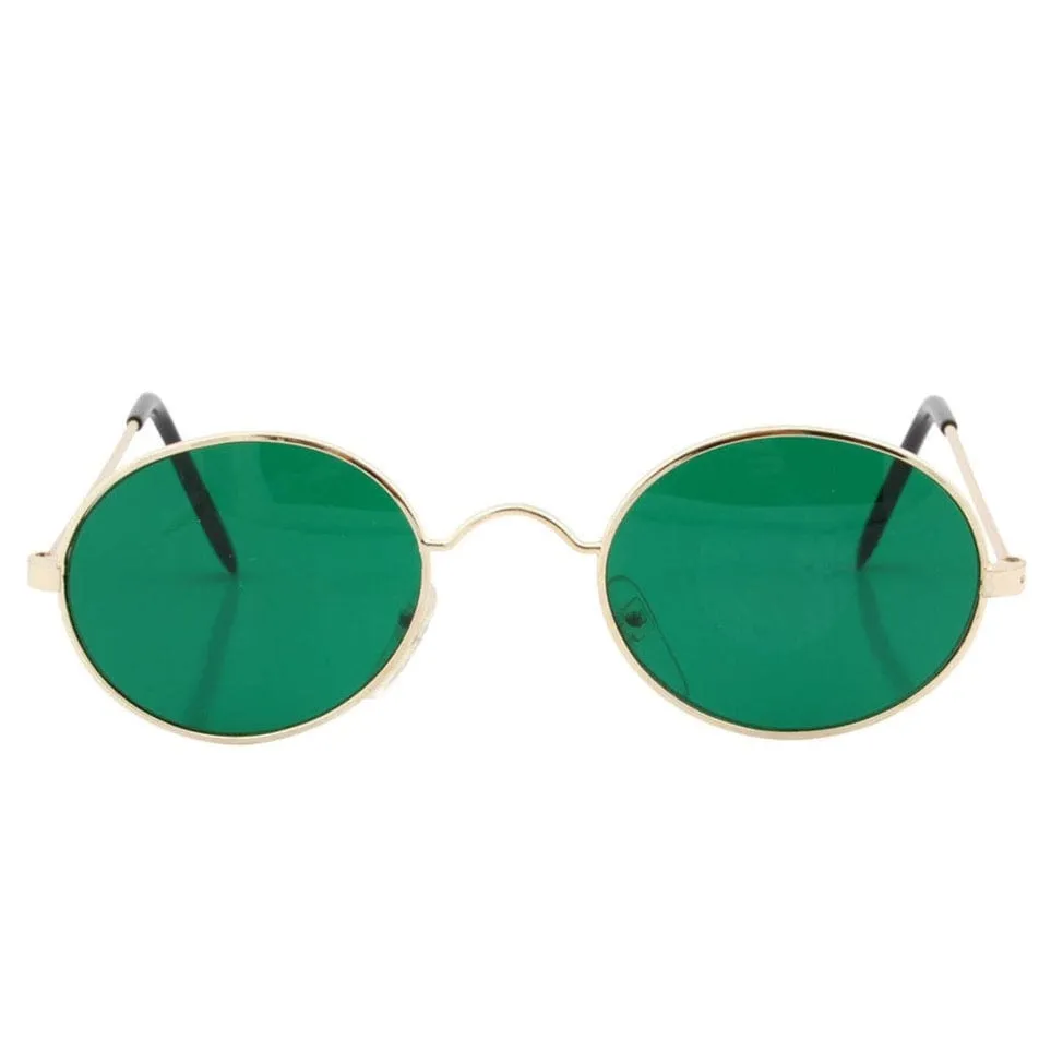 GOGS Green/Gold Oval Sunglasses sold by Giant Vintage