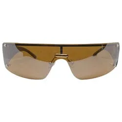 VIZION Gold/Brown Shield Sunnies sold by Giant Vintage