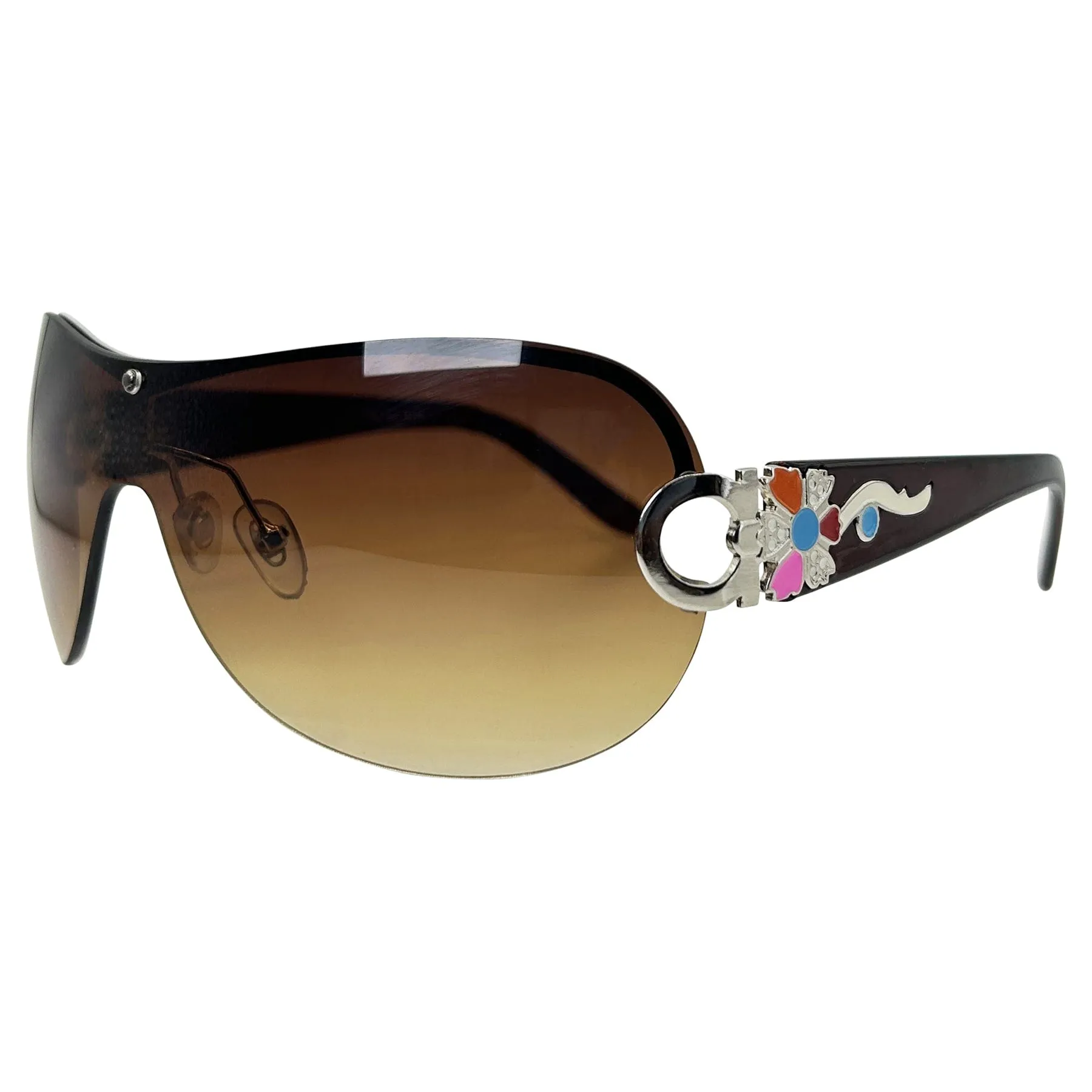 YSABEL Rimless Shield Sunglasses sold by Giant Vintage product image thumbnail 3