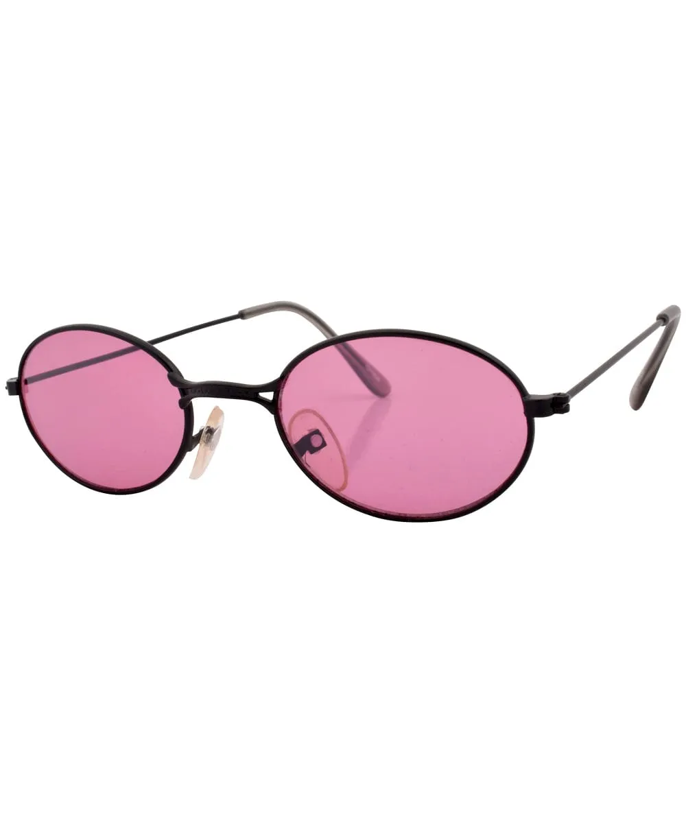 WEENIE Pink/Black Oval Sunglasses sold by Giant Vintage product image thumbnail 2