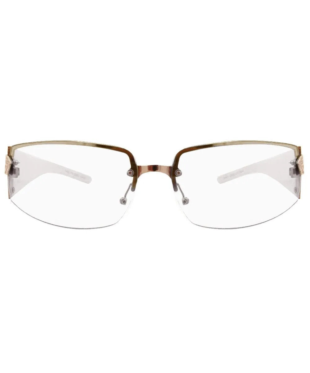 SOLSTICE White/Flash Rimless Sunglasses sold by Giant Vintage product image thumbnail 2