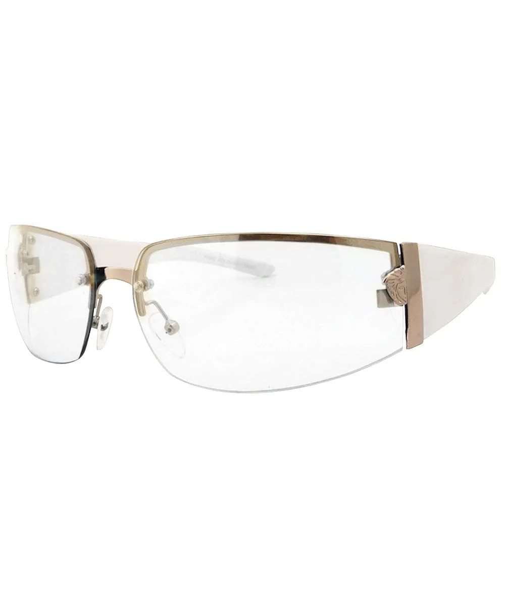 SOLSTICE White/Flash Rimless Sunglasses sold by Giant Vintage product image thumbnail 3