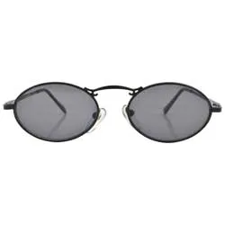 CLOVER Black/SD Oval Sunglasses sold by Giant Vintage