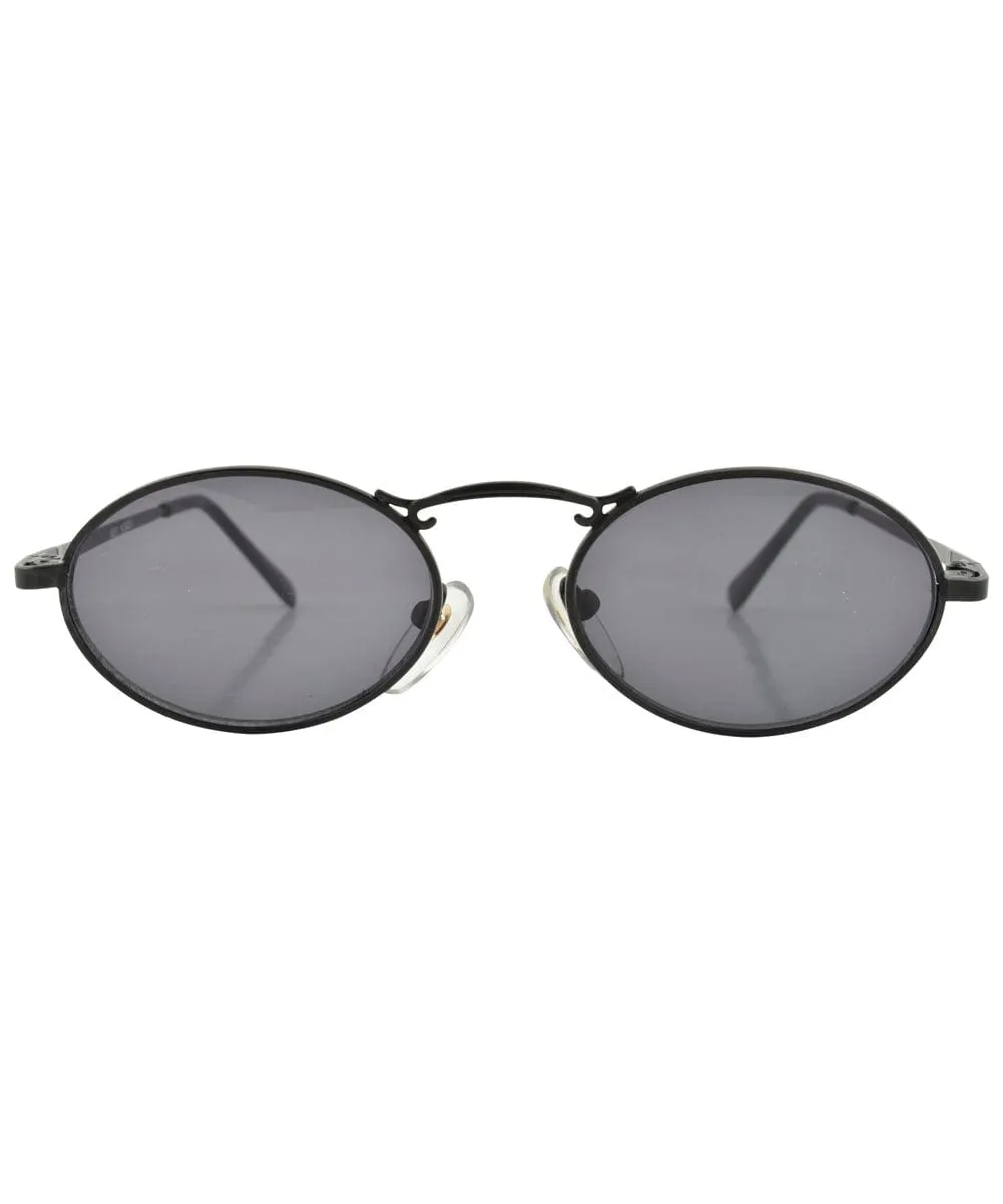 CLOVER Black/SD Oval Sunglasses sold by Giant Vintage product image thumbnail 3