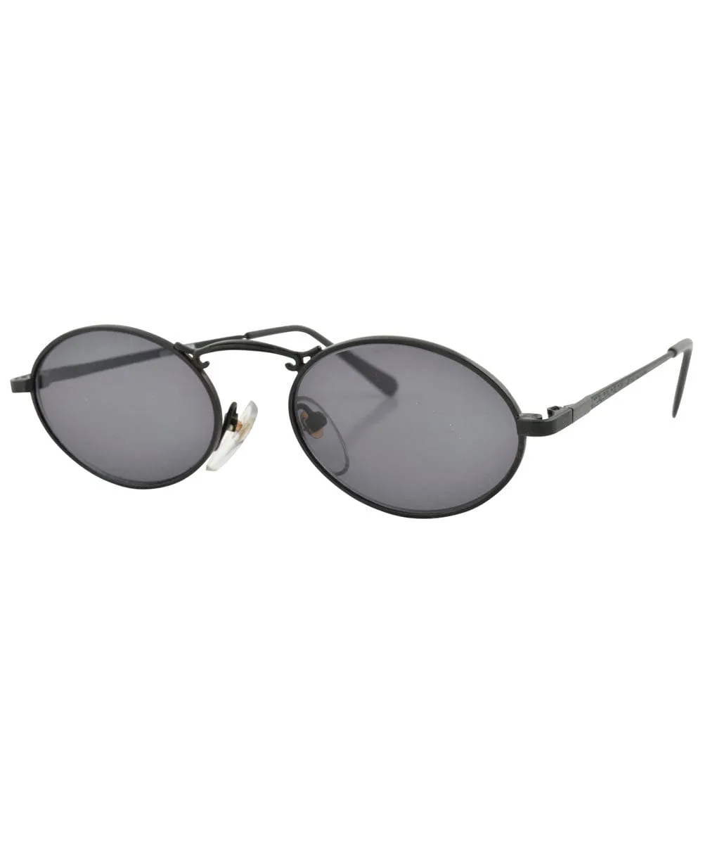 CLOVER Black/SD Oval Sunglasses sold by Giant Vintage product image thumbnail 2