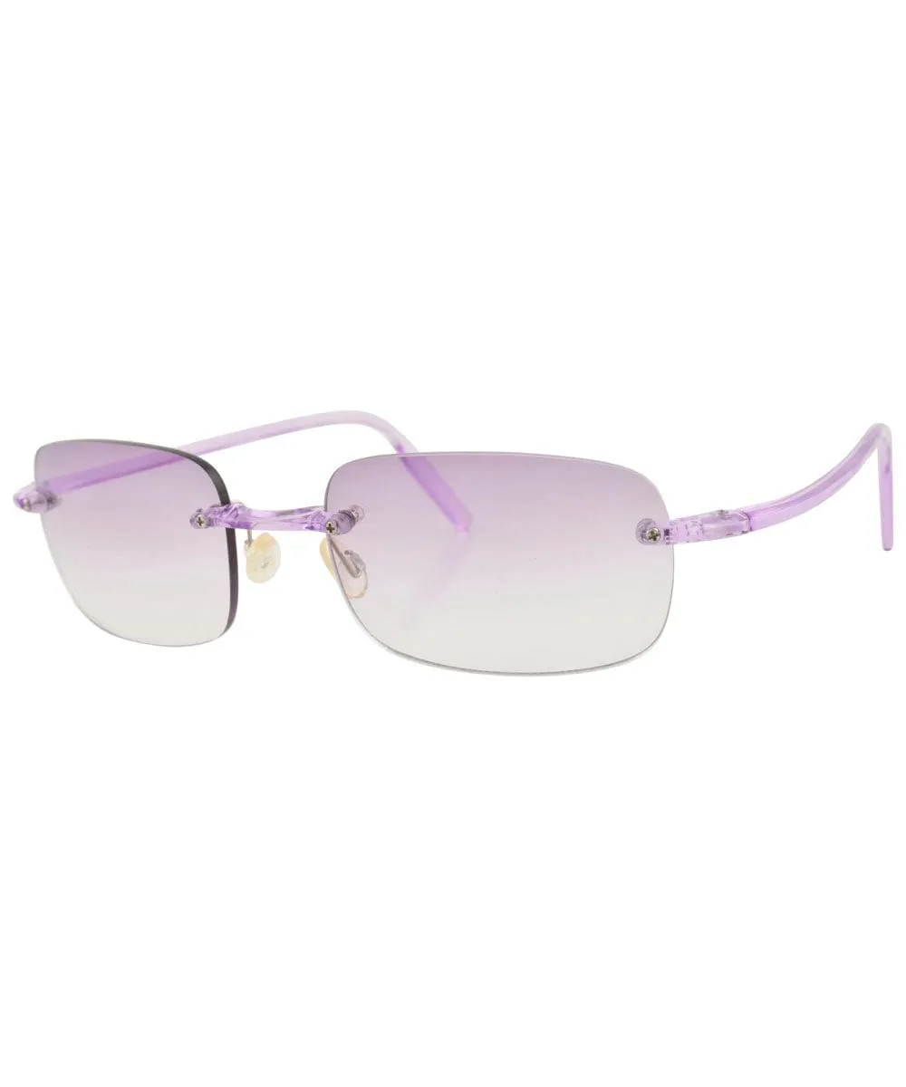 TAFFY Purple Rimless Sunglasses sold by Giant Vintage product image thumbnail 2