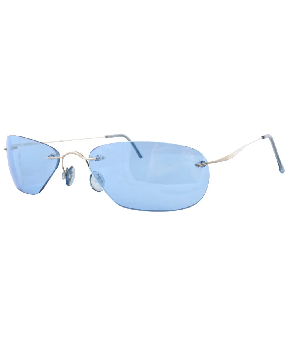 BINK Blue Rimless Sunglasses sold by Giant Vintage product image thumbnail 2