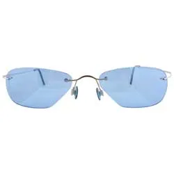 BINK Blue Rimless Sunglasses sold by Giant Vintage