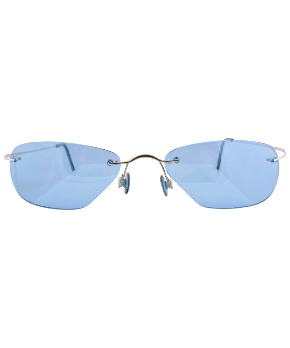 BINK Blue Rimless Sunglasses sold by Giant Vintage product image thumbnail 3