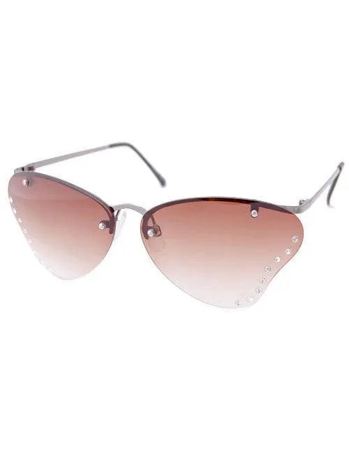 CHRYSALIS Brown Rimless Sunglasses sold by Giant Vintage product image thumbnail 2