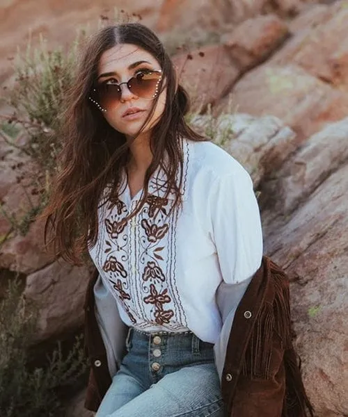 CHRYSALIS Brown Rimless Sunglasses sold by Giant Vintage product image thumbnail 3