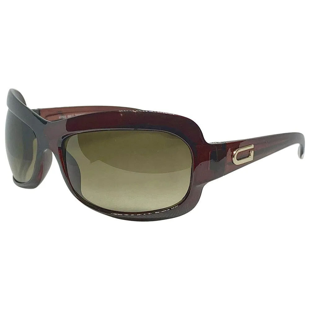 NO-NO Jelly Brown/Smoke Indie Sunglasses sold by Giant Vintage