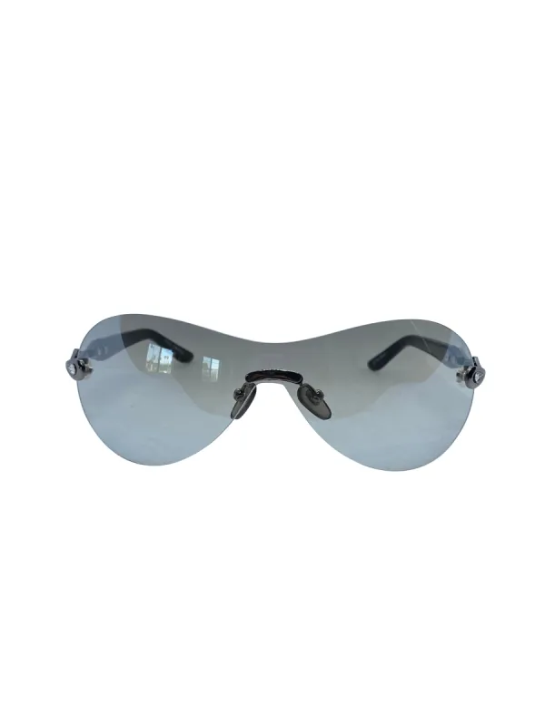 DEW DROP Flash Rimless Sunglasses sold by Giant Vintage