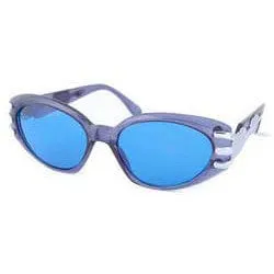 POUT Crystal Blue Cat-Eye Sunglasses sold by Giant Vintage