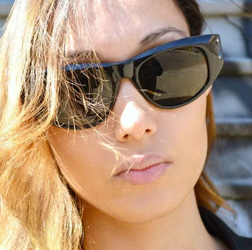 CLAUDINE Black Cat-Eye Sunglasses sold by Giant Vintage product image thumbnail 3