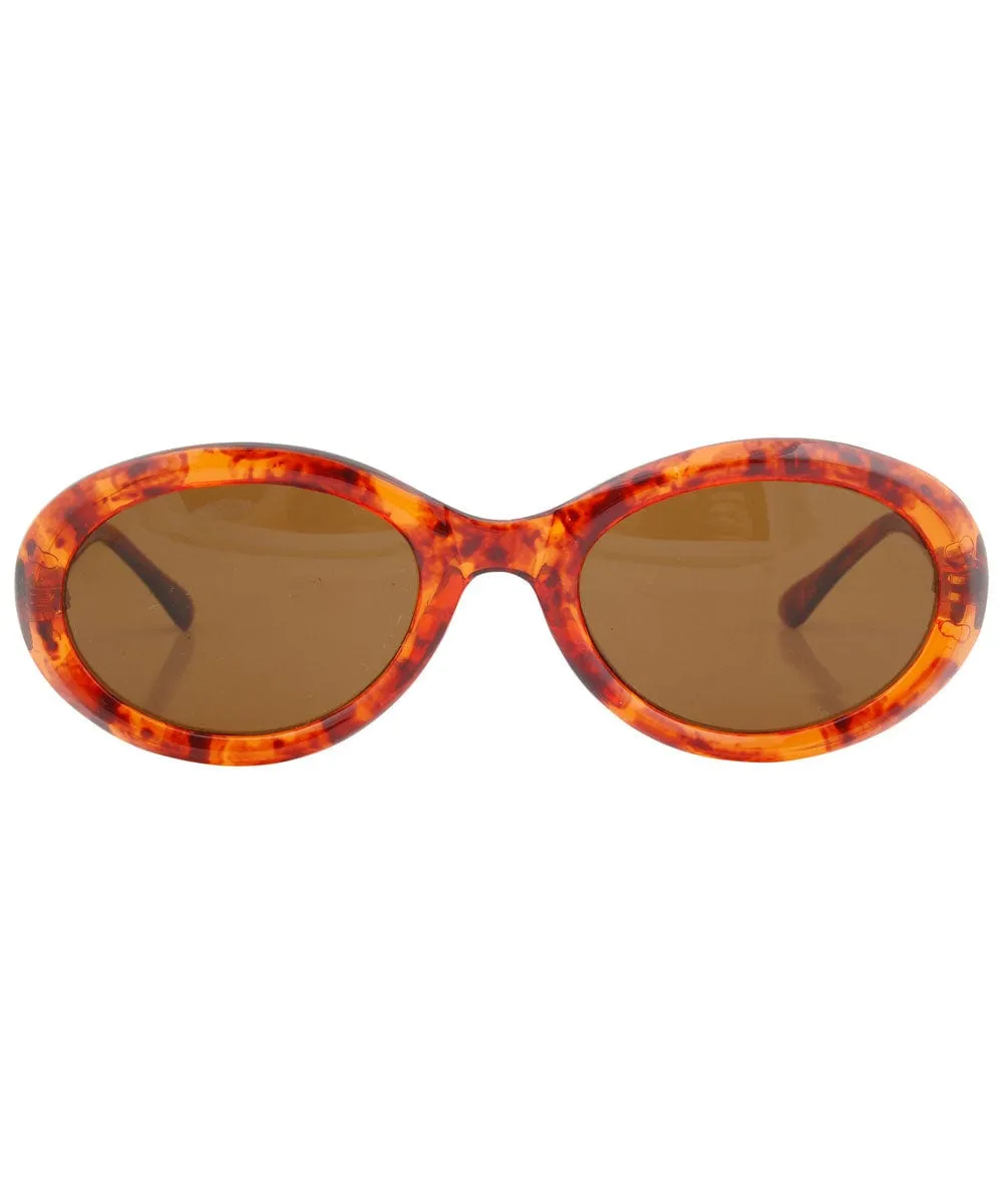 SPIRIT Tortoise/Brown Oval Sunglasses sold by Giant Vintage product image thumbnail 3