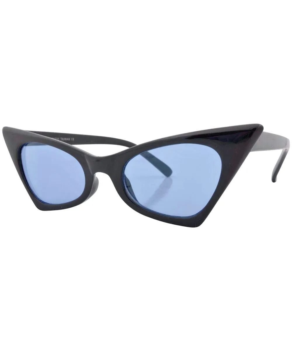 KADILLAC Black/Blue Cat-Eye Sunglasses sold by Giant Vintage product image thumbnail 2