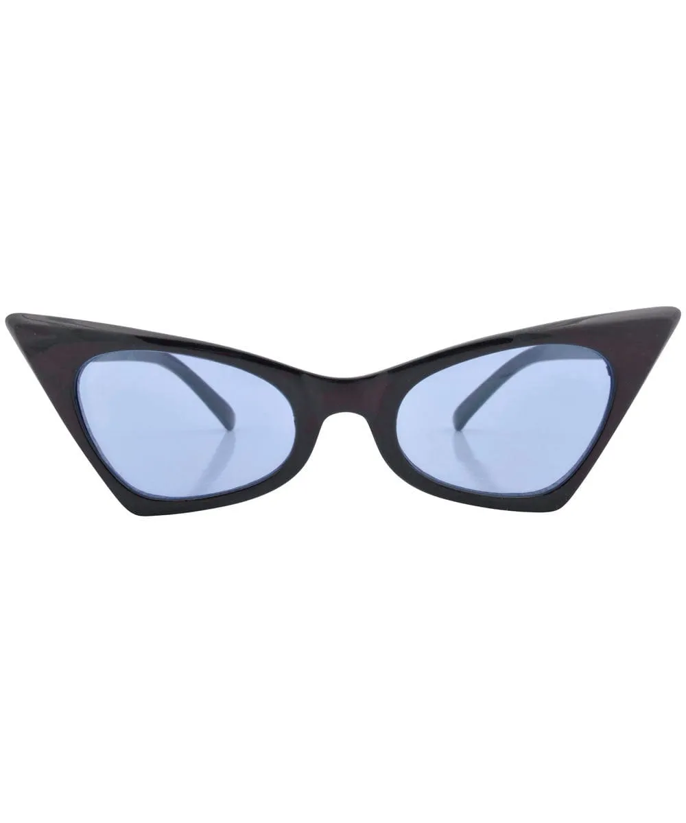 KADILLAC Black/Blue Cat-Eye Sunglasses sold by Giant Vintage product image thumbnail 3