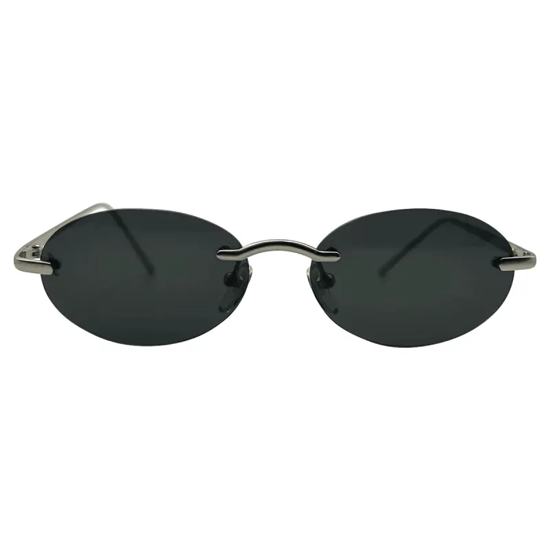 TASSIO Rimless Oval Sunglasses sold by Giant Vintage