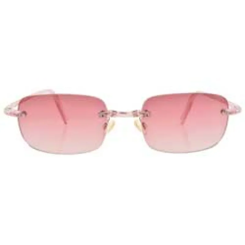 TAFFY Pink Rimless Sunglasses sold by Giant Vintage