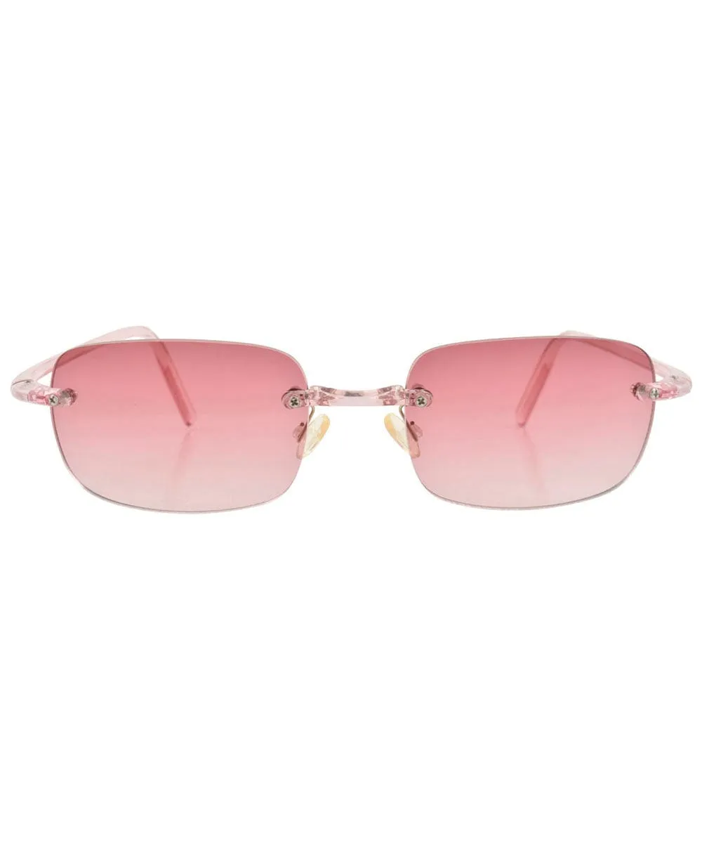 TAFFY Pink Rimless Sunglasses sold by Giant Vintage product image thumbnail 3