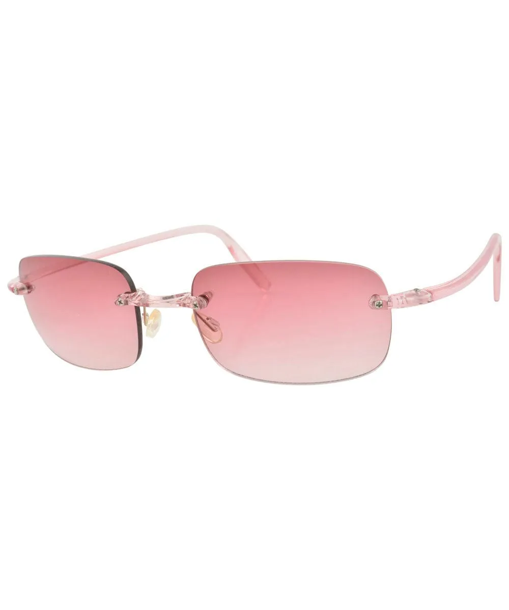 TAFFY Pink Rimless Sunglasses sold by Giant Vintage product image thumbnail 2